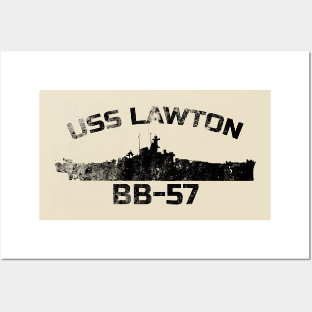 USS Lawton, distressed (design style 1 of 2) Wall Art by hauntedjack